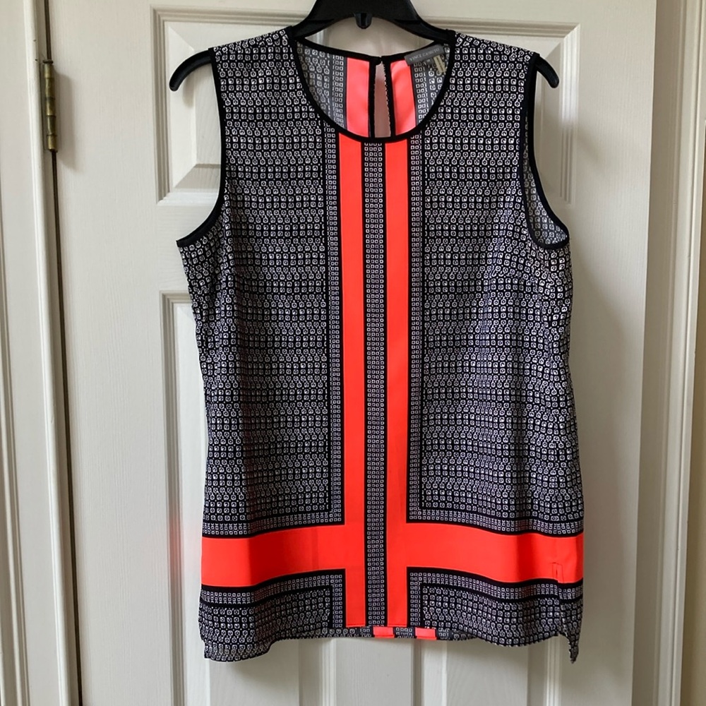 Vince Camuto Black and White long Tank Top.